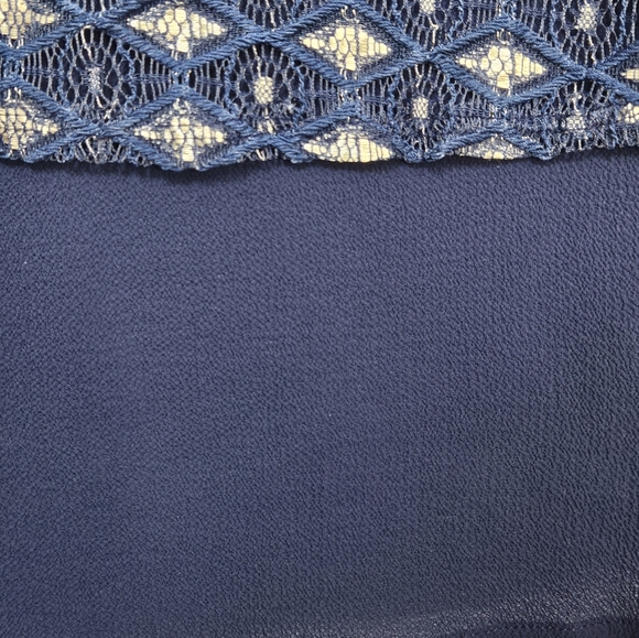 En Elle Mixed Media Tank Top Blouse Medium - Picture 8 of 8